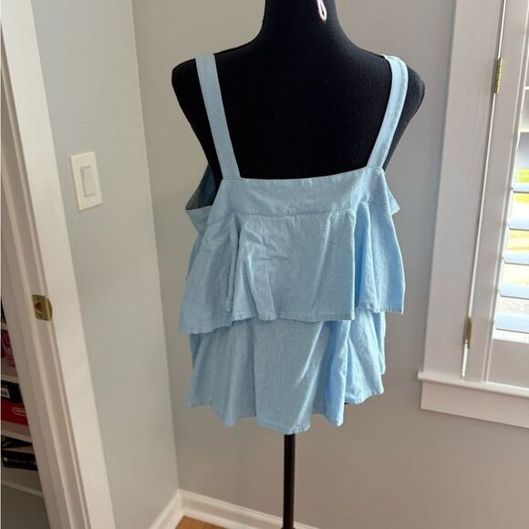 abound Light Blue Layered Women's Top - Picture 3 of 5